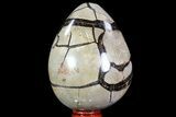 Septarian Dragon Egg Geode - Black Crystals #71993-2